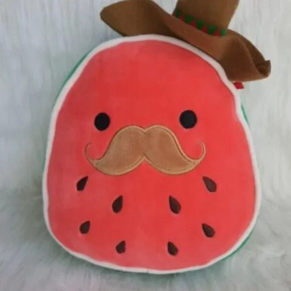 SQUISHMALLOW 7" ARTURO THE WATERMELON WITH SOMBRERO TOY DROPS EXCLUSIVE PLUSH - Picture 5 of 10